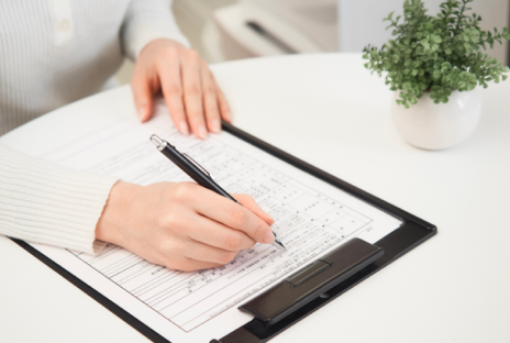 カウンセリングシート記入